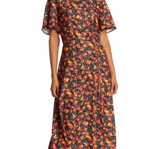 Alexia Admor Boatneck Flutter sleeve Fit and Flare